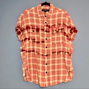 Frayed sleeve plaid shirt by Cult Of Individuality